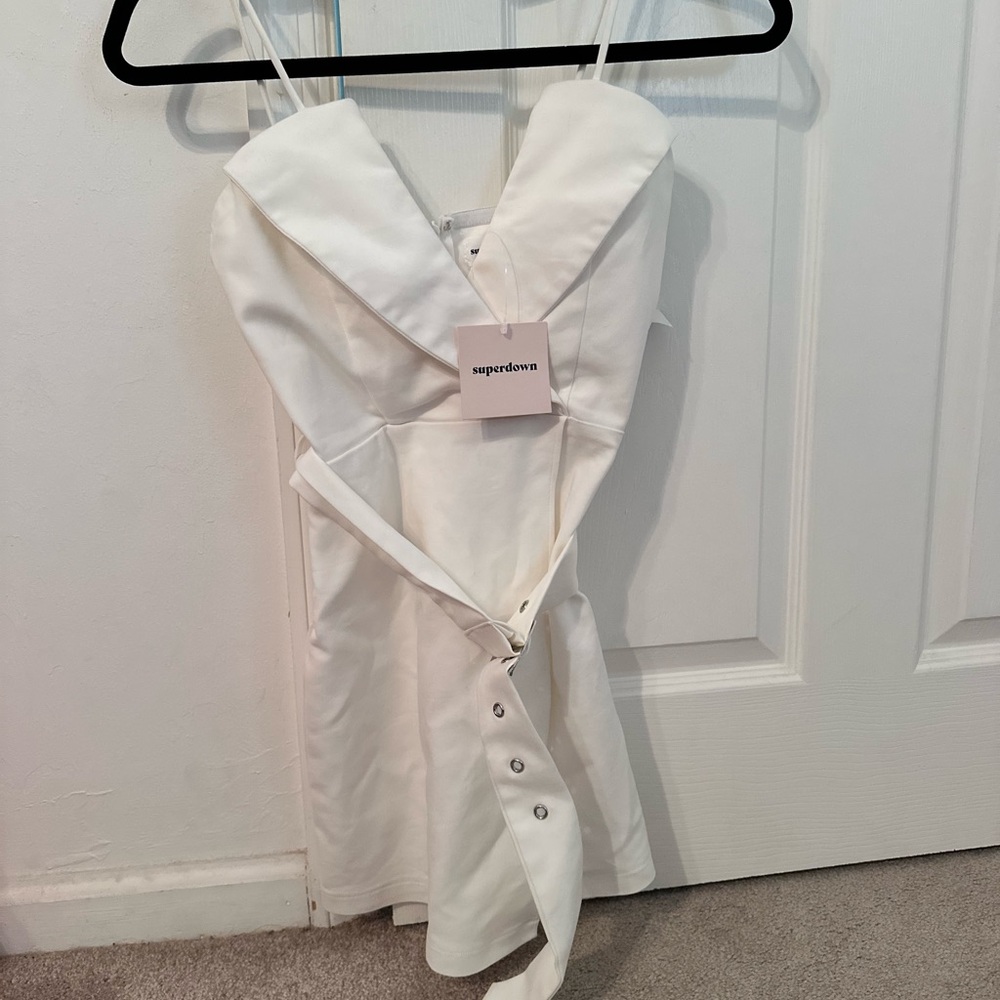 white superdown dress NWT XXS